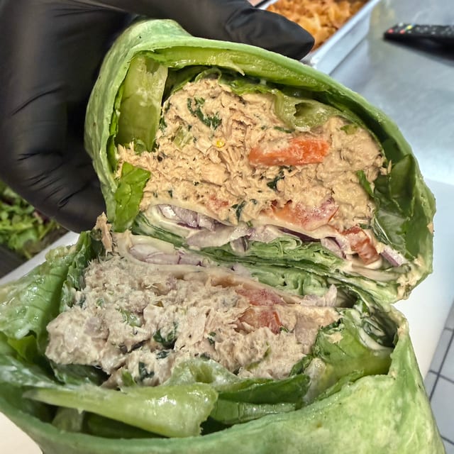 Tuna salad wrap.