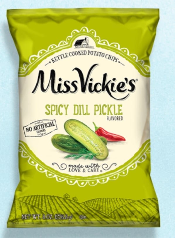 Spicy Dill Pickle Chips.