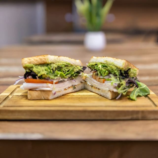 Turkey Avocado Panini Sandwich.